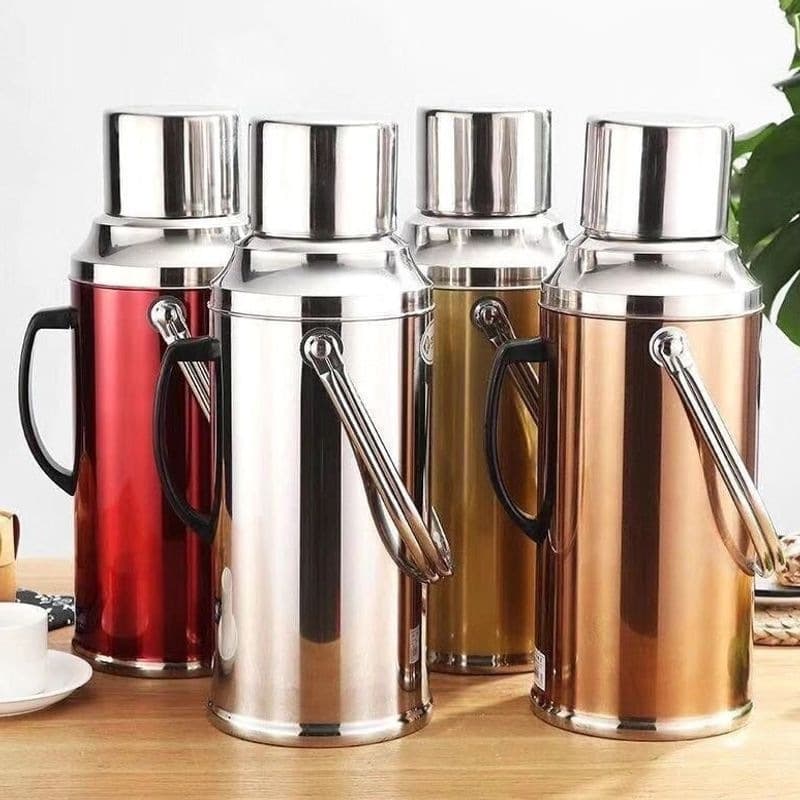 Stainless Steel Vacuum Flask for Home, Student Dormitory, Hot Water Bottle with Glass Liner