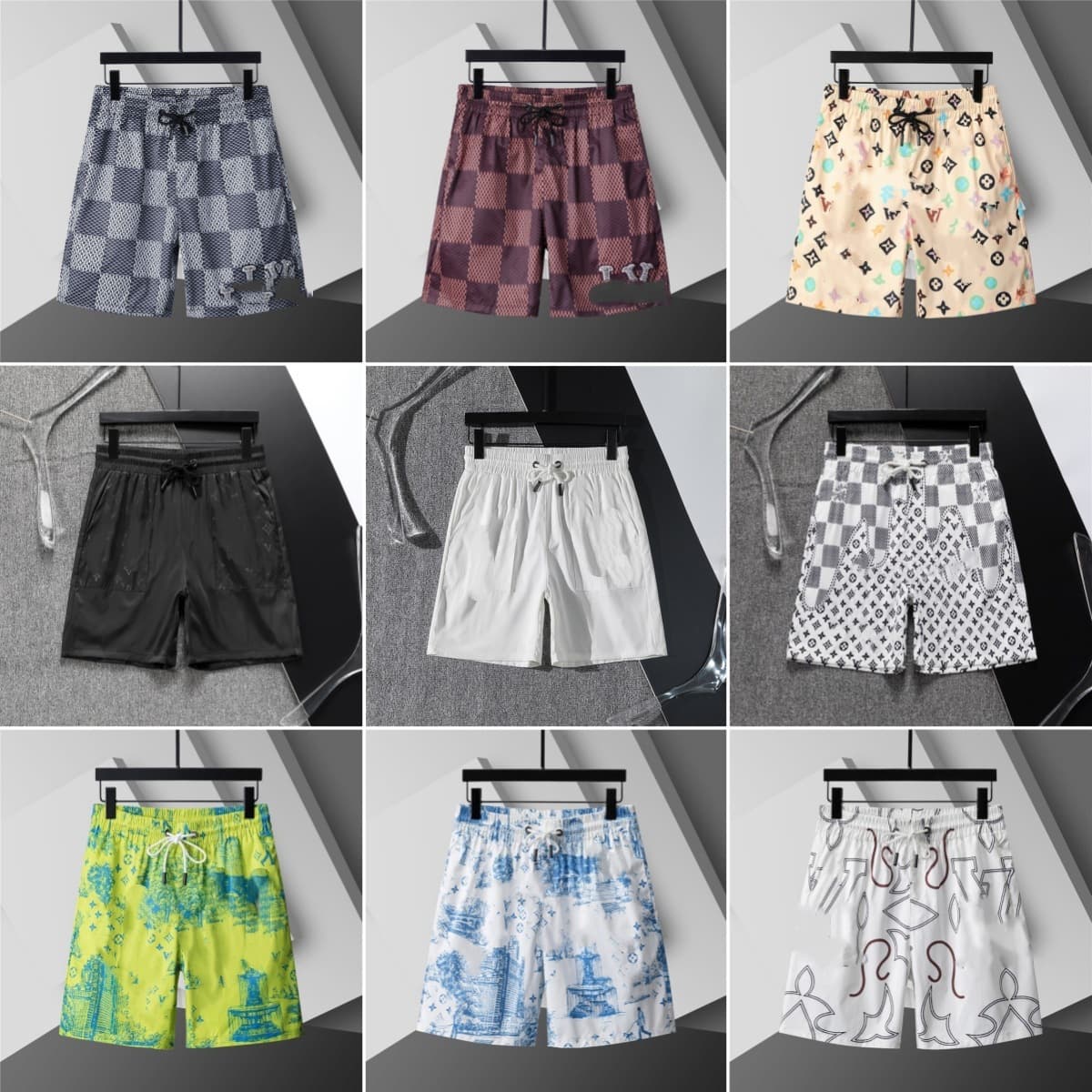2026 Hot Selling New Cross-Border Quick-Dry Beach Shorts European and American 3D Print Swim Shorts Summer New Men's Trendy Brand
