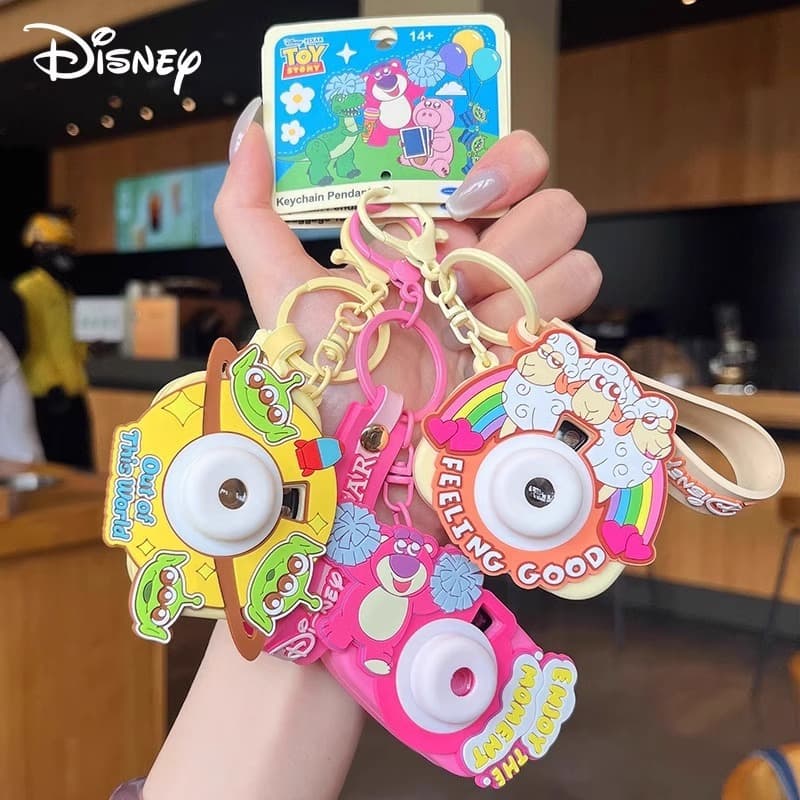 Toy Story Series Camera Strawberry Bear Doll Keychain Pendant Toy Small Gift Bag Decoration Wholesale