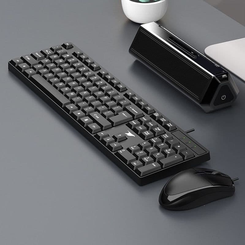 New Keyboard Mouse Set Universal USB Wired Typing 104-Key Keyboard Mouse Combo Factory Direct Wholesale Free Shipping