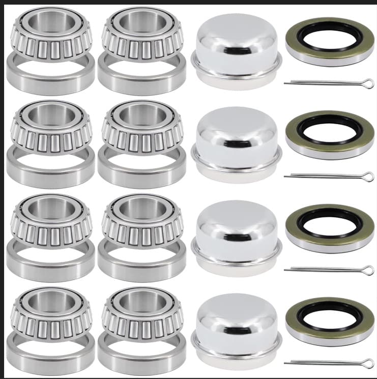 4 Sets for 1 Inch Axle Trailer Wheel Hub Bearing Kit L44643/L44610