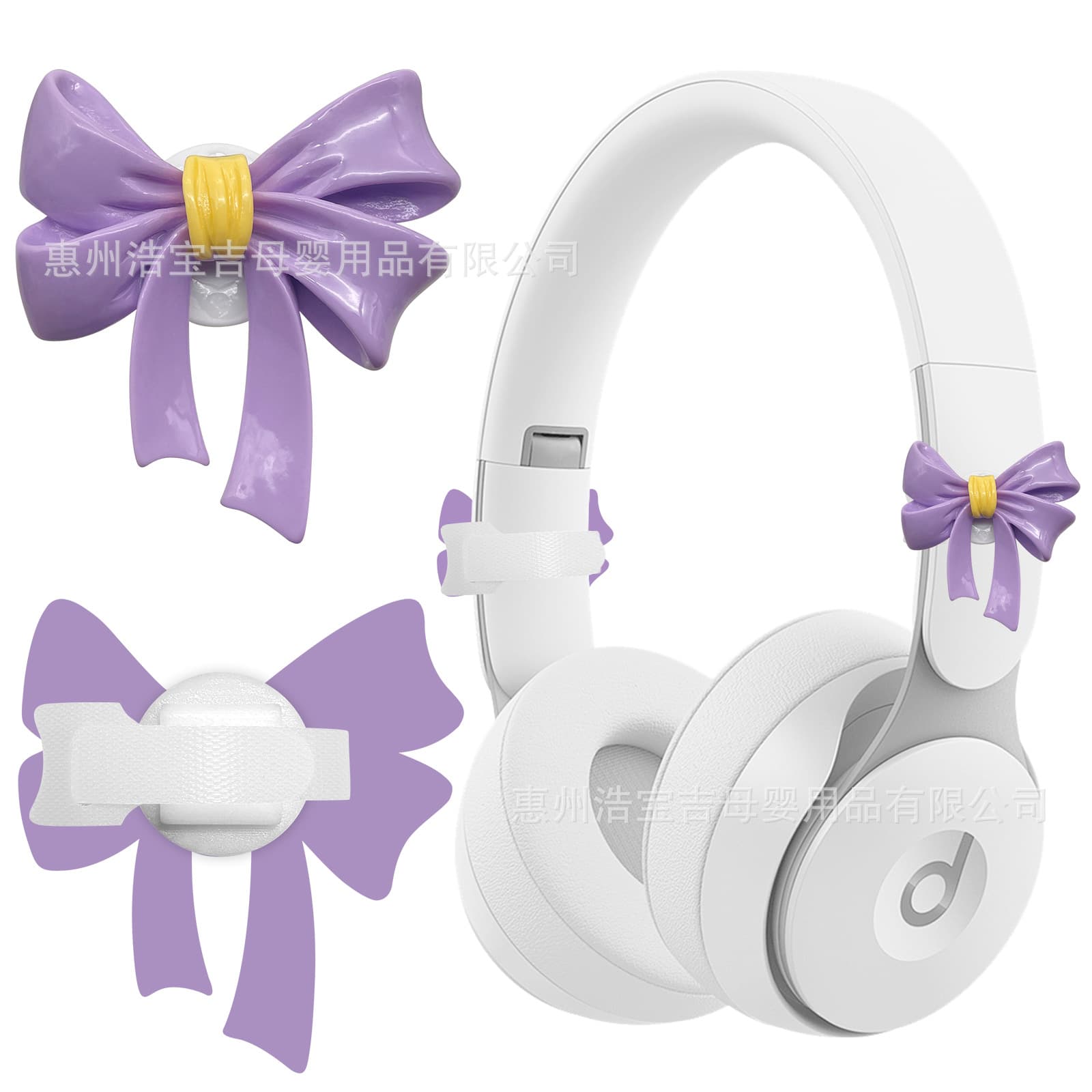 Cross-border hot-selling computer game headset headphone decoration resin bow headphone decoration parts