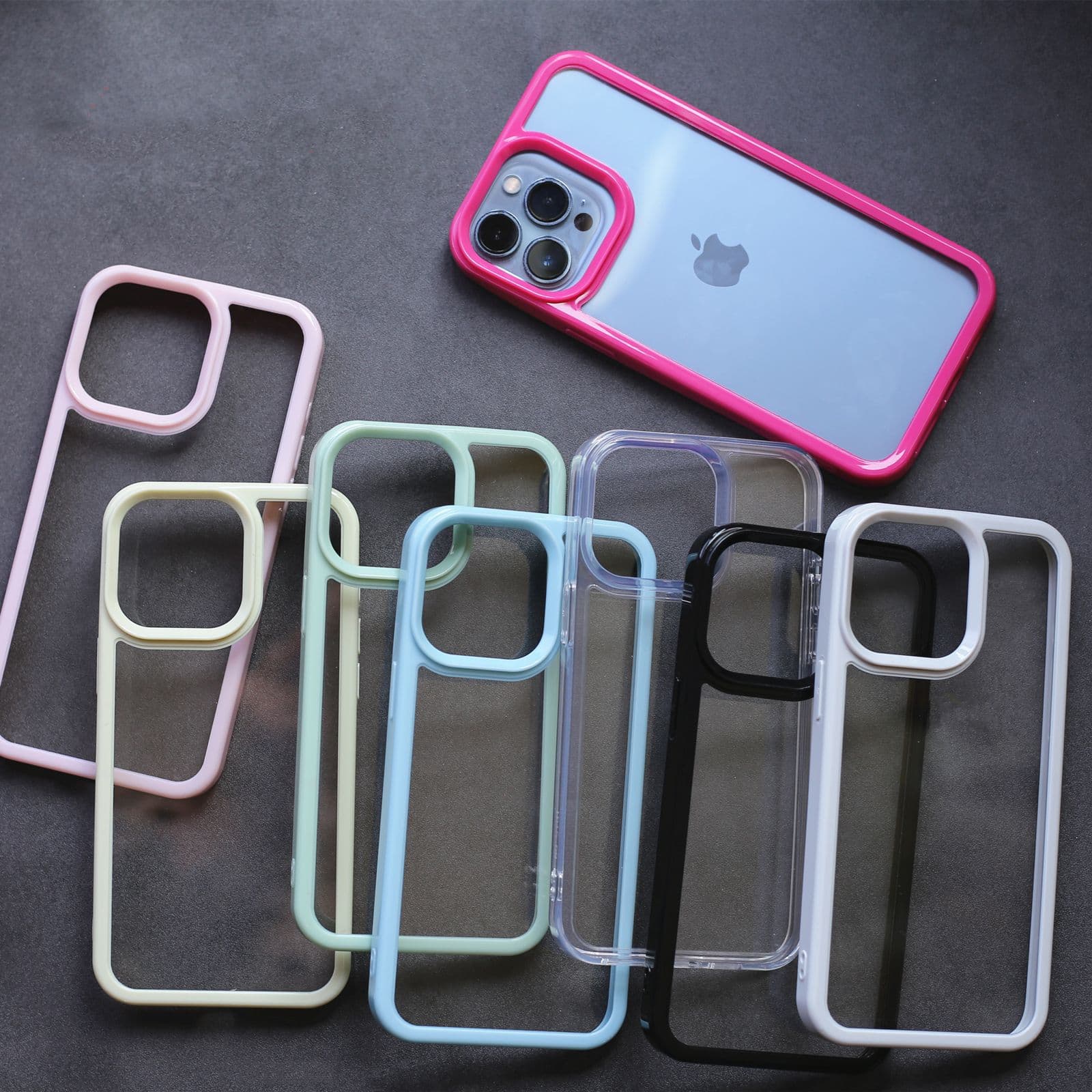 For Apple 18 Pro Max Grooved Case iPhone 17/16 PM Candy Color Epoxy Cream Glue Material Phone