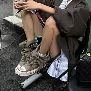 Limited Edition Graffiti High-Top Canvas Boots for Women, Summer Boots, Wide Shaft Mid-Calf Boots, 2024 New Style, Stacked Boots