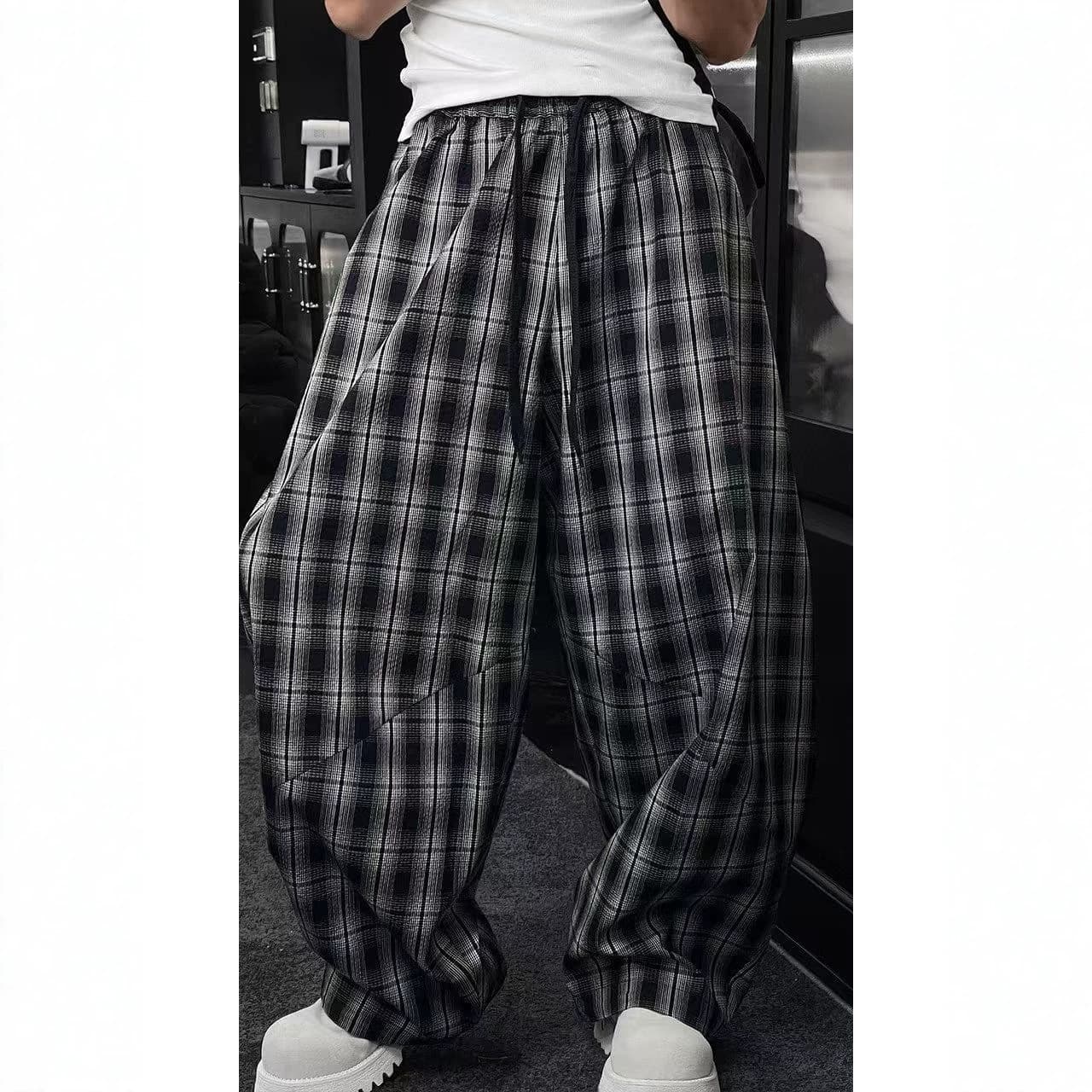 2026 Summer Thin Versatile Loose Men's Drape Wide-Leg Pants Minimalist Solid Color Casual Wide-Leg Trousers Stylish