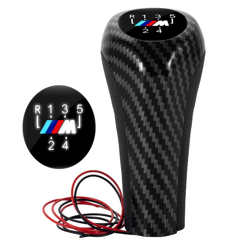 BMW Manual Gear Shift Head LED White Light Modification Gear Shift Rod Car Accessories Suitable for 1/3/5/6 X1 X3 X5 Models
