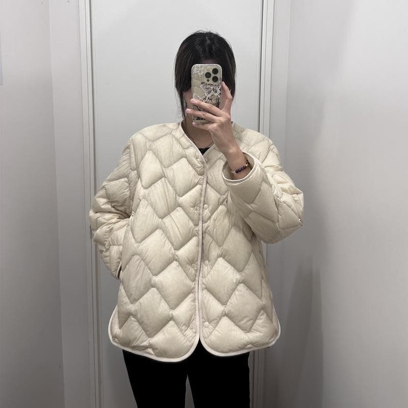 Japanese New Style 2023 Autumn and Winter Women's High-End Lightweight Down Jacket Casual Coat 463073