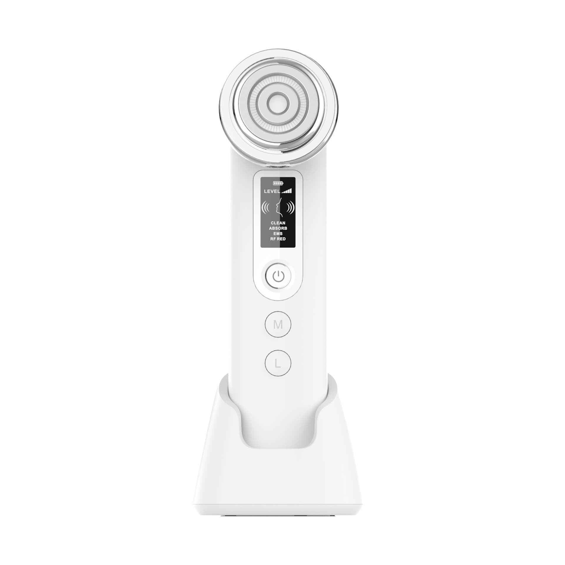 Home Use Color Light Beauty Device with Microcurrent Facial Lifting Massage, Skin Rejuvenation, Cleaning, Ion Hot Compress, Export and Import Functions
