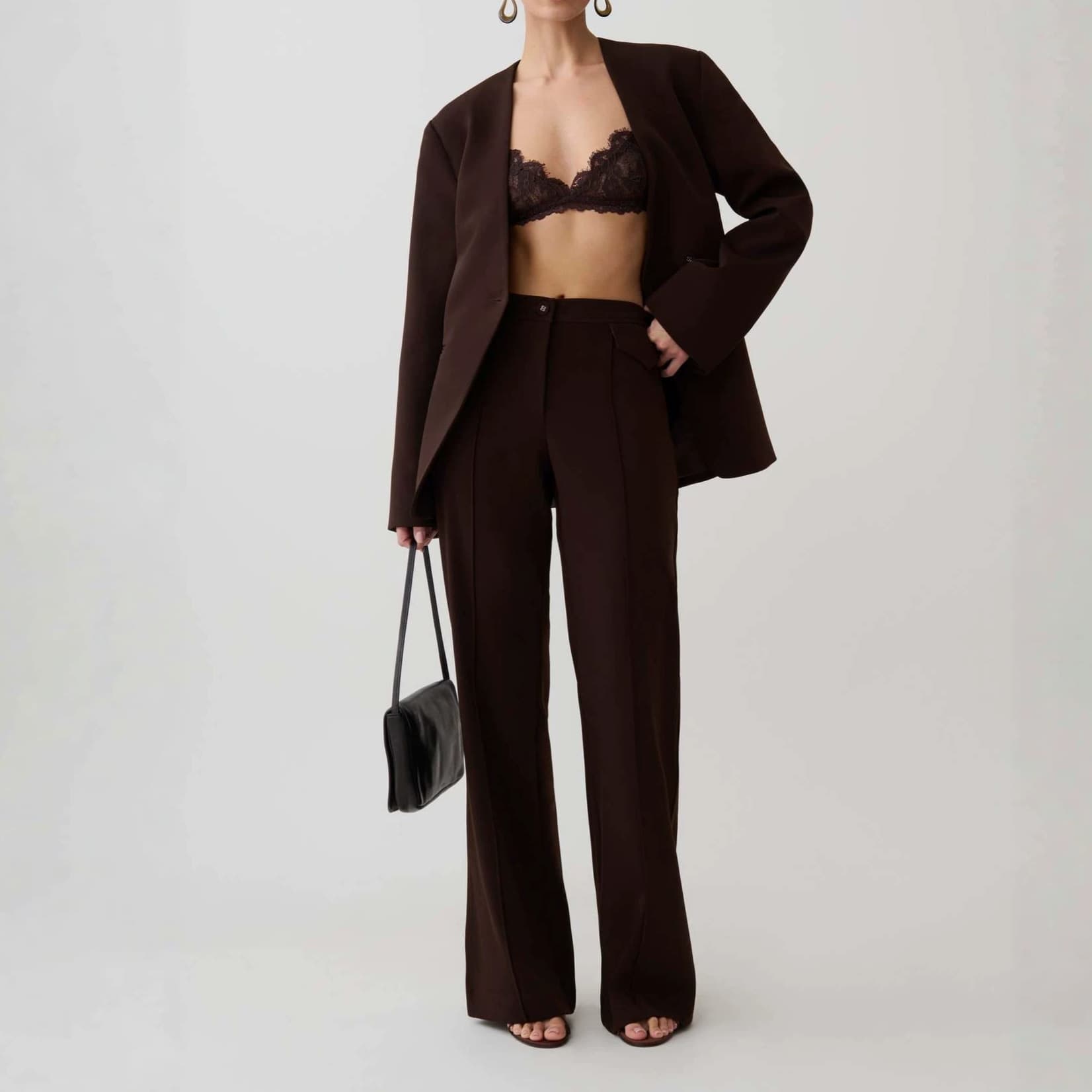 Amazon's 2026 new autumn European and American clothing V-neck long-sleeved buttons neat workplace simple commuting suit jacket