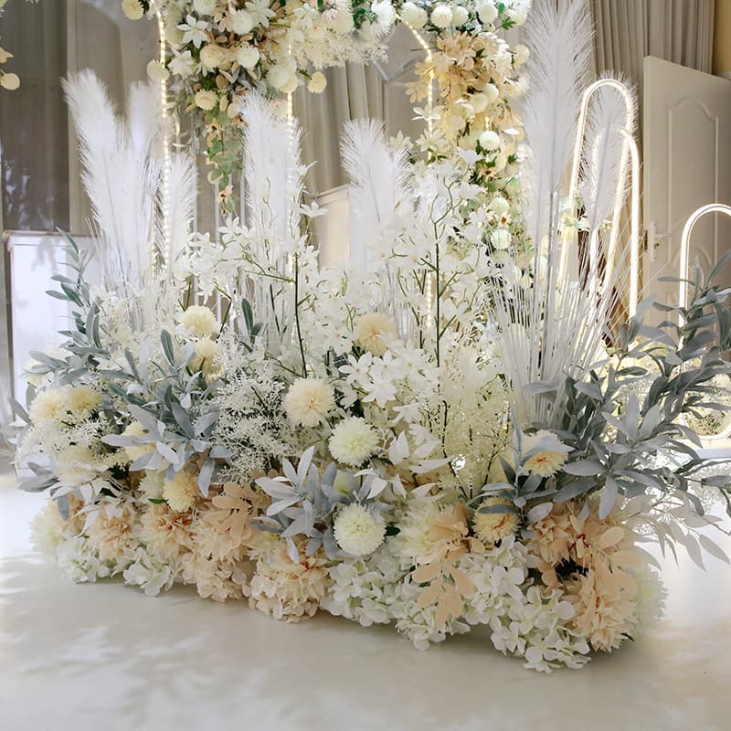 New Wedding Decoration Flower Row Wedding Row Flower Stage Welcome Background Floral T-Stage Floral Wall Flower Row