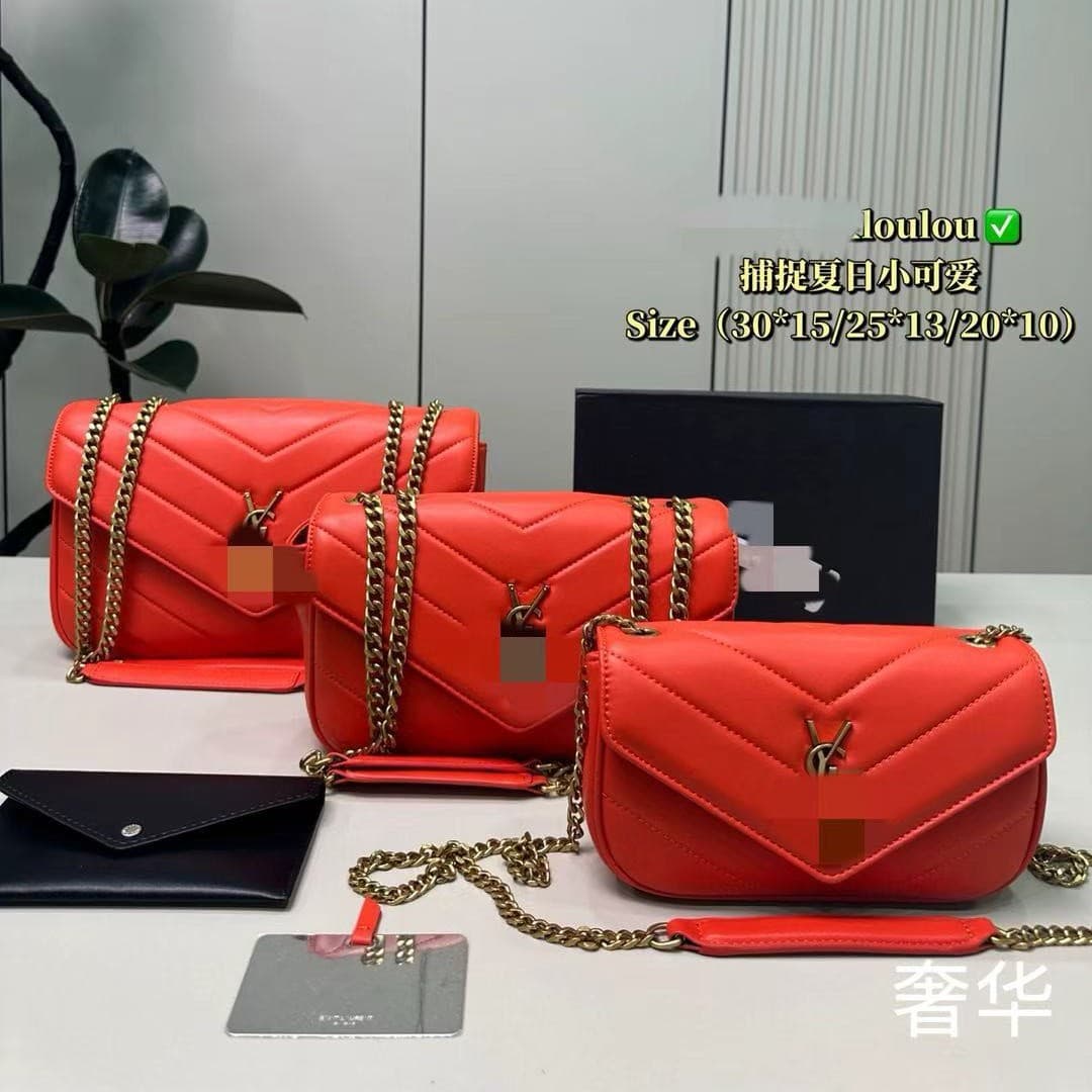 Premium Chain Bag for Women 2025 New Korean Style Embroidered Diamond Quilted Bag Versatile Fashionable Elegant Shoulder Crossbody Bag