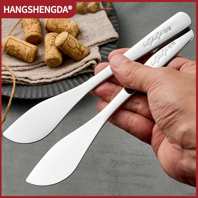 Butter Knife 304 Stainless Steel Jam Knife Spreader Butter Knife Spreader Knife Cheese Knife Western-Style Cheese Knife Dumpling Spoon