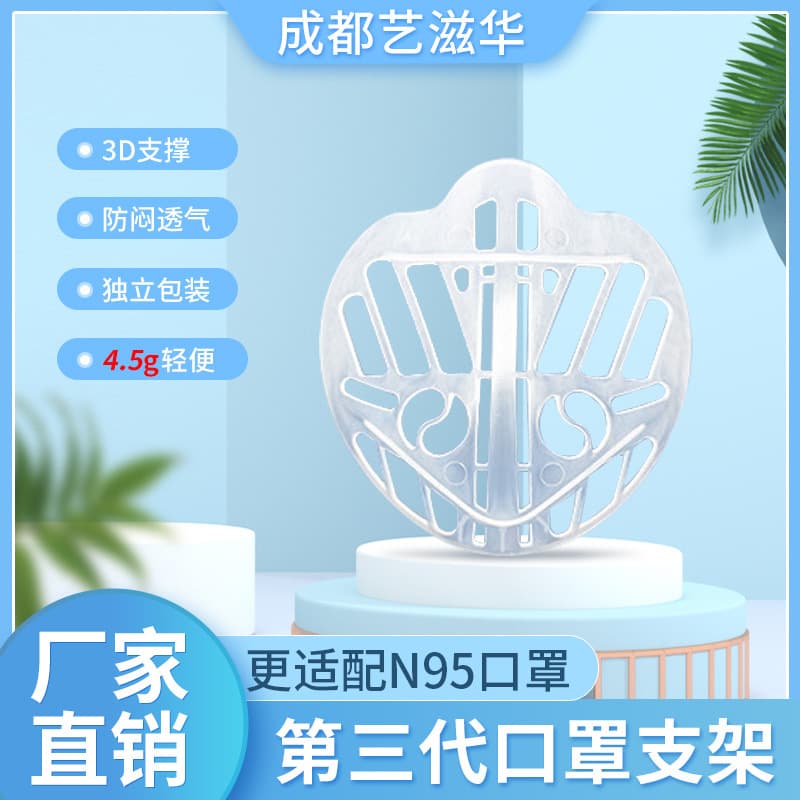 Mask Gadgets for Nose and Mouth, Anti-Makeup Smudge Washable Inner Supports, Breathable Fit for N95/KN95 Masks with Neck and Ear Hanging