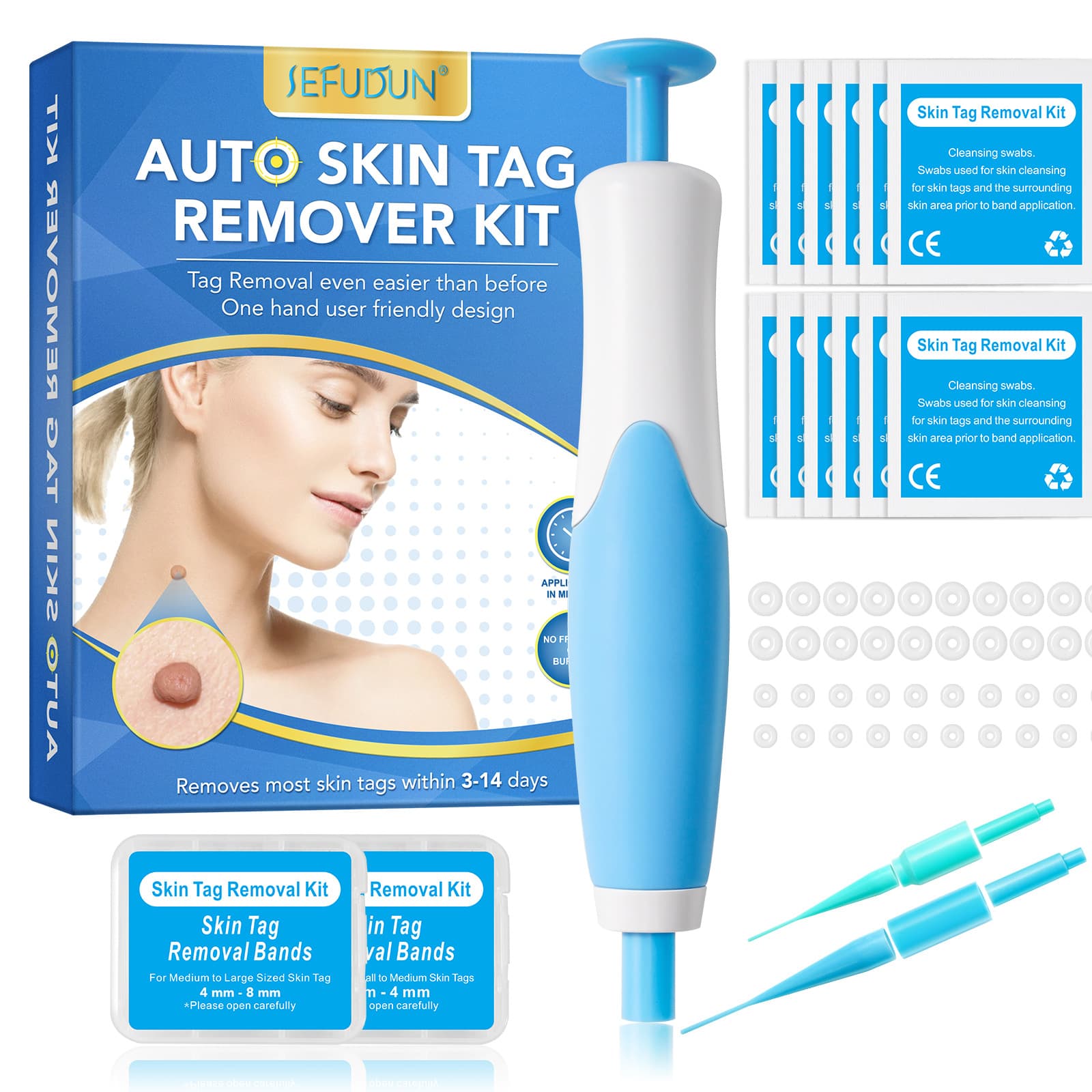 SEFUDUN Auto Skin Tag Removal Kit for Double-Headed Warts