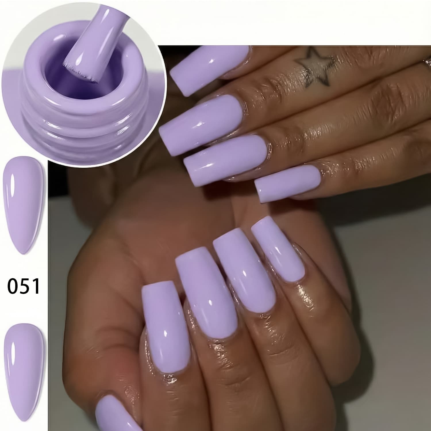 Cross-border Edition Lavender Purple Best-selling Exclusive Color Bottle Gel Polish, Elegant Nail Polish for Nail Salons Spring Best-selling