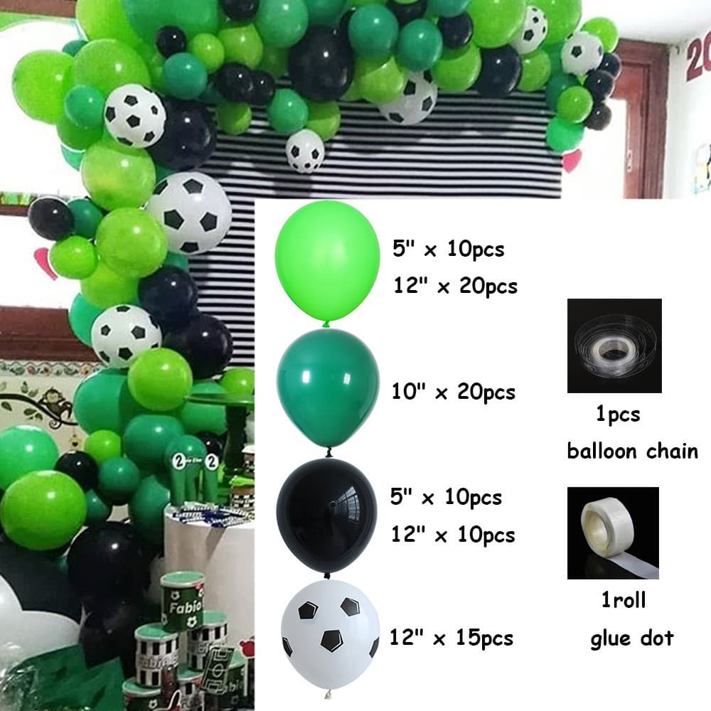 World Cup Soccer Balloon Theme Decoration Set Boy Birthday Party Decor Soccer Number Set