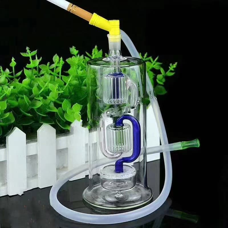 Cross-border new product high borosilicate bong hookah glass ornaments high borosilicate accessories special-shaped glass bong cross-border