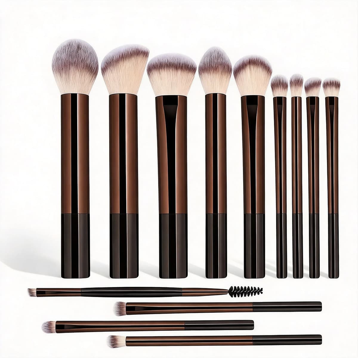 13-Piece Long Handle Makeup Brush Set, Eyeshadow Blush Brush Kit, Full Set of Soft Bristle Cosmetic Tools, Powder Brush, Eyeshadow Brush for Cross-Border Ecommerce