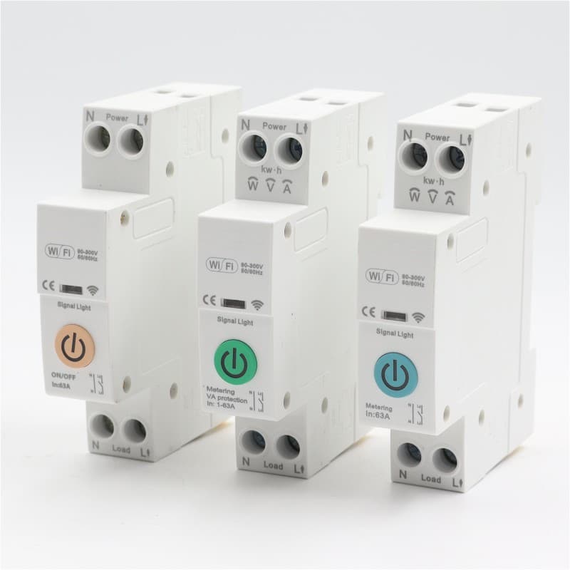 Tuya WiFi Smart Switch 40A Wireless Circuit Breaker Mobile Remote Voice Control Timer Energy Monitoring