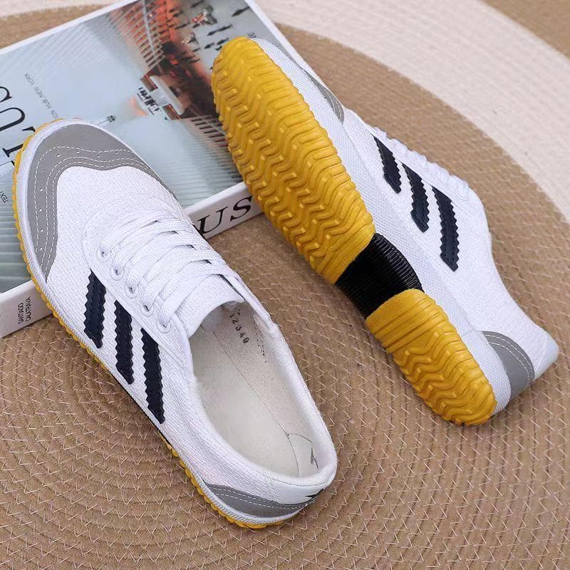 Canvas Shoes Men Women Cowhide Sole Casual Shoes Anti-Slip Wear-Resistant Low-Top Sports Shoes Student Track Training Shoes Running Shoes