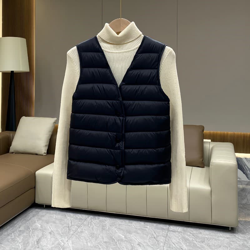 90% White Duck Down Vest for Women 2025 Autumn Winter New Lightweight Versatile V-Neck Down Inner Layer Vest