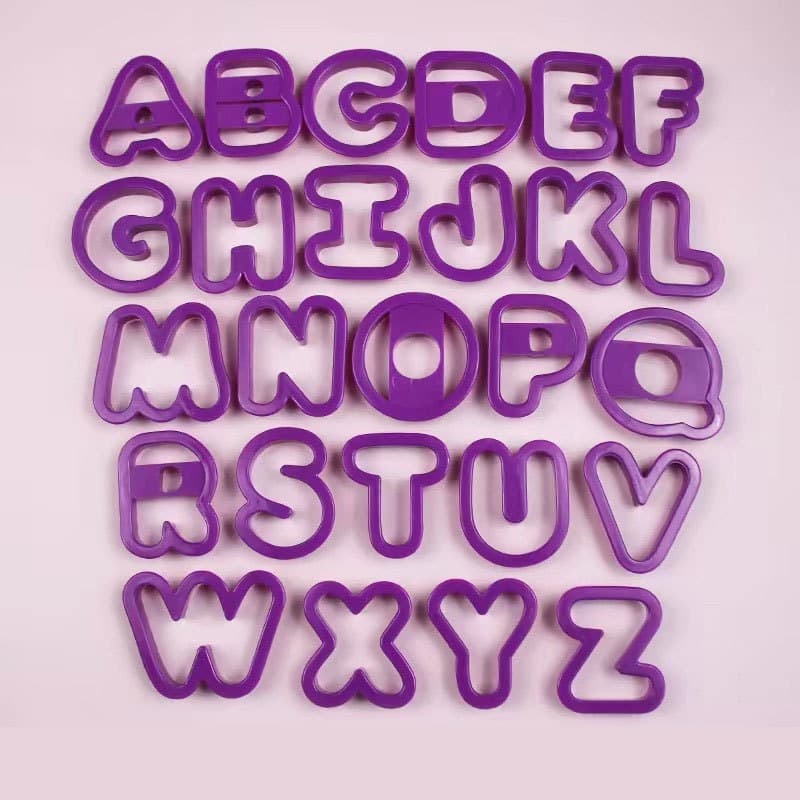 26-Piece Alphabet Cookie Cutter Set Plastic Cookie Cutters Fondant Cake Stamp Mold In Stock