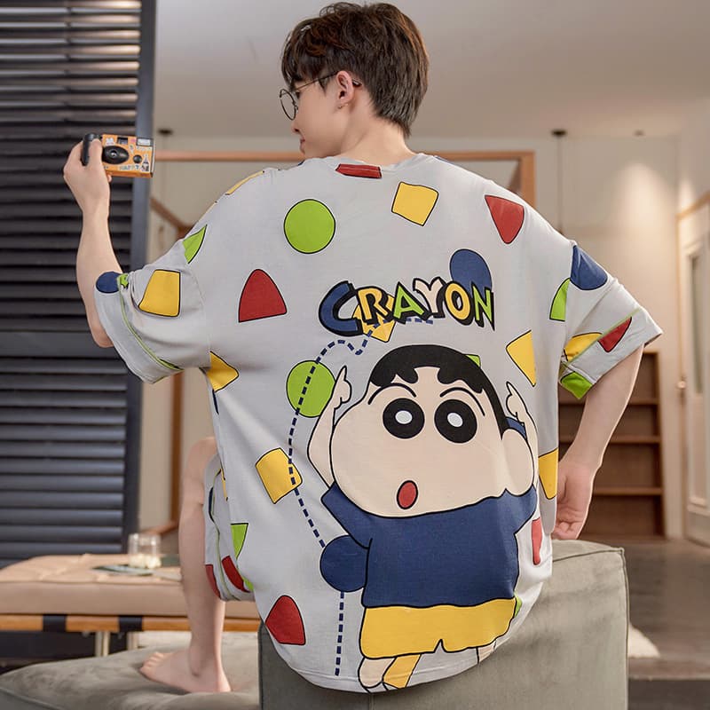 Men's Summer 2025 New Modal Short Sleeve Ice Silk Plus Size Youth Homewear