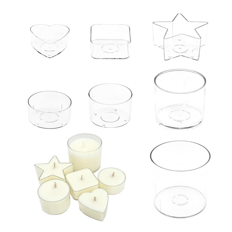 Thickened Star Pentagram Shaped Plastic Tea Wax Cups Disposable Candle Cups Candle Holder Containers Tea Wax Box