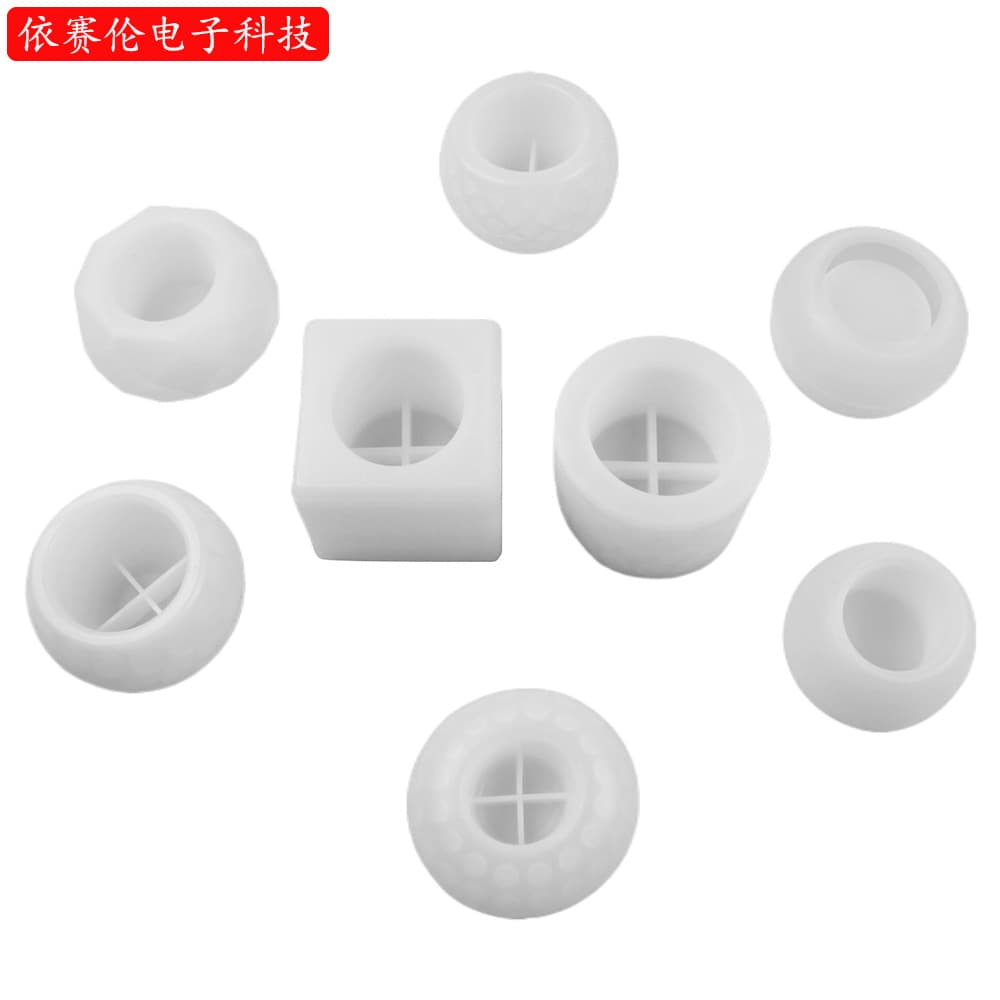 DIY Crystal Epoxy Mold Round Ball Dot Candle Holder Plant Pot Pen Holder Storage Box Silicone Geometric Mold