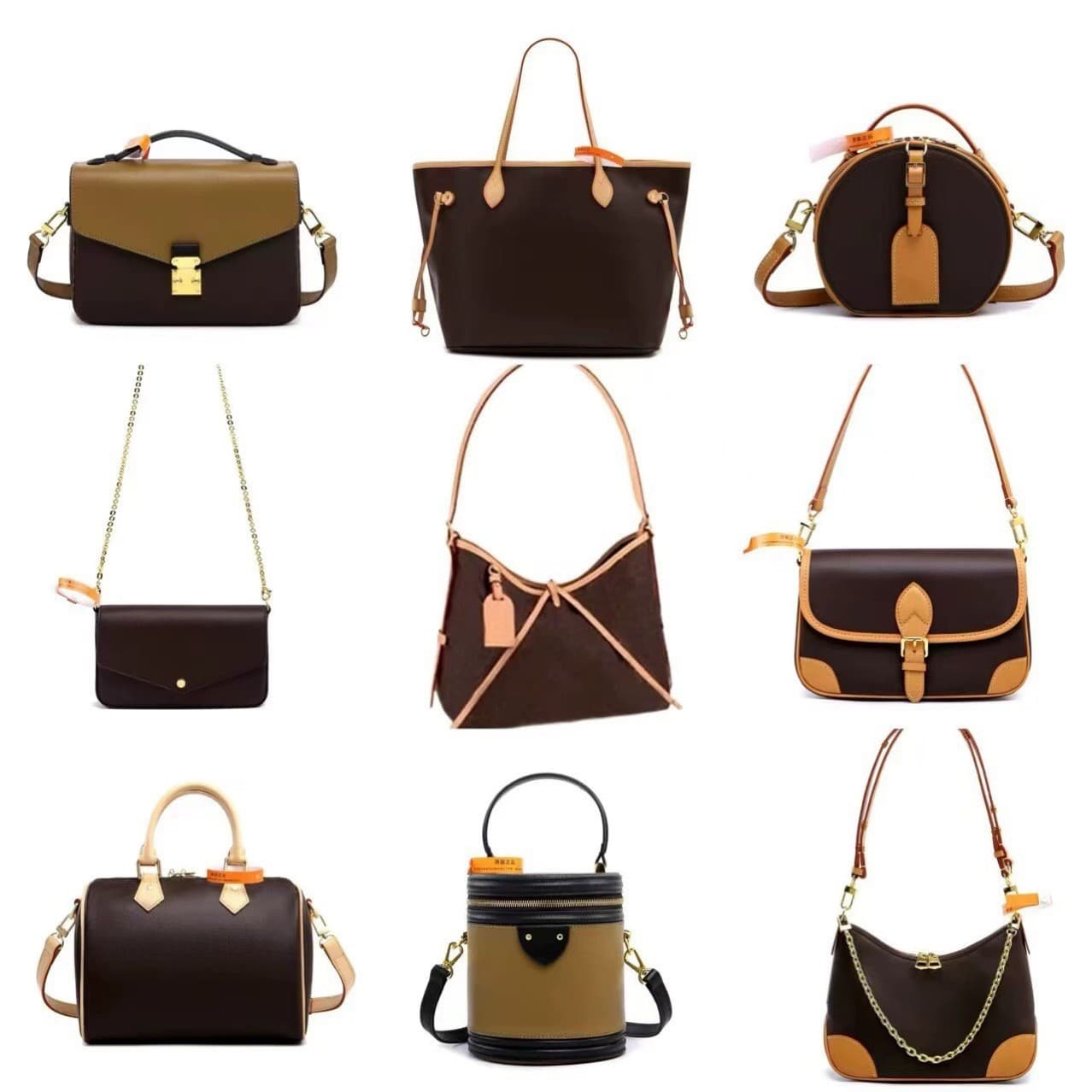 Donkey Family Old Flower Carryall Women's Bag Tote Nano Pillow Bag Baguette Croissant Bag Ivy Mahjong Bag Bucket Bag