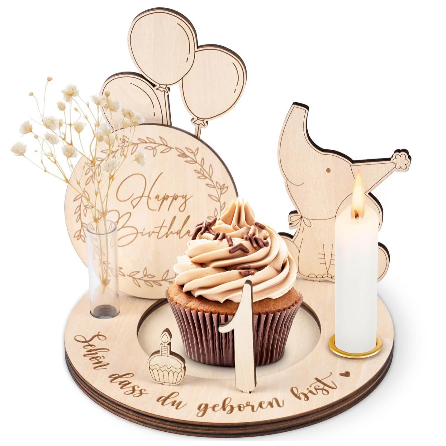 Cross-Best-Selling Wooden Baby Birthday Party Anniversary Decorations Newborn Birth Sign Photo Props