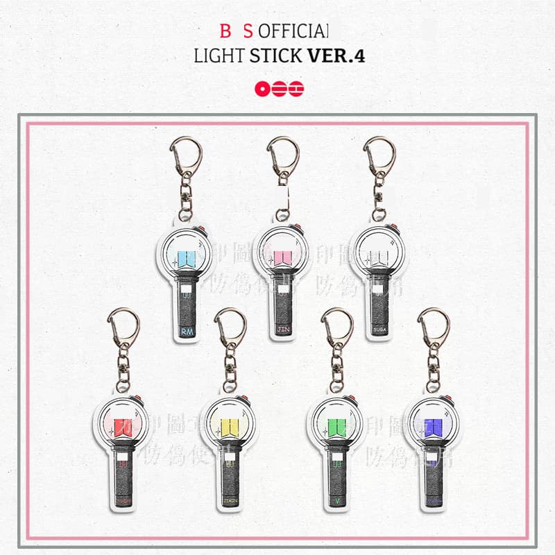 BTS Bangtan Boys Graffiti Personal Name Support Light Acrylic Keychain Pendant Merchandise