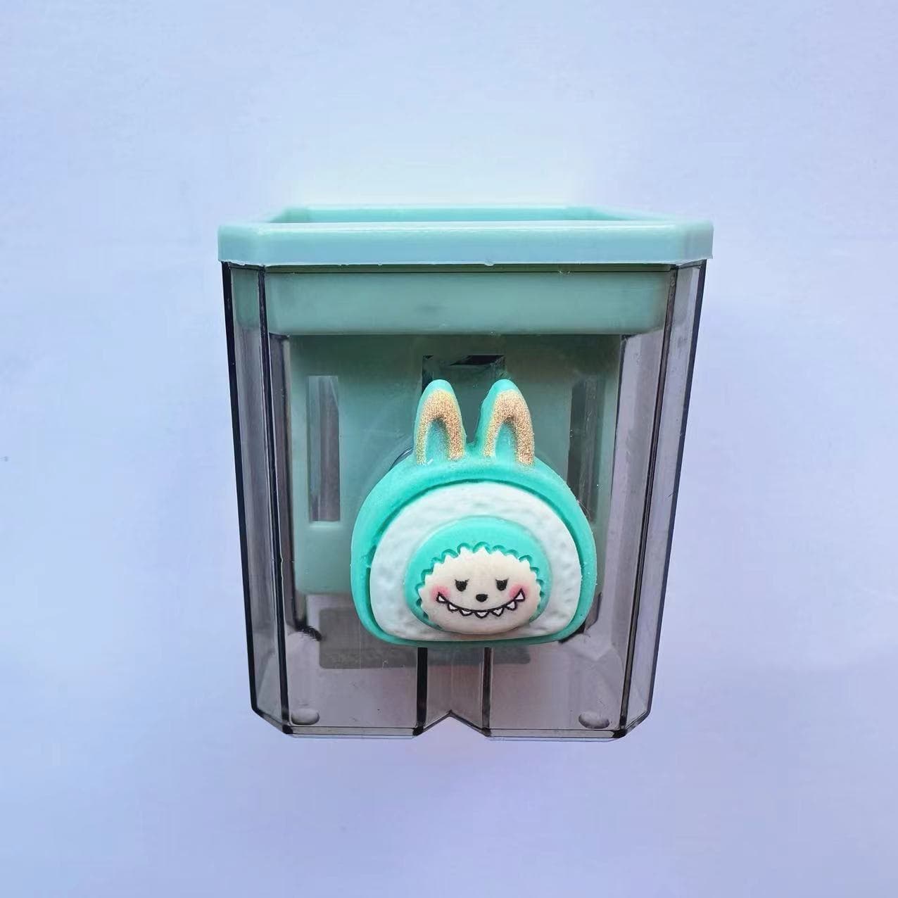 Morandi Color Dual-Hole Pencil Sharpener for Elementary Students, Geometric Shape Rotary Sharpener for Kids, Compatible with Thick and Thin Pencils, School Stationery