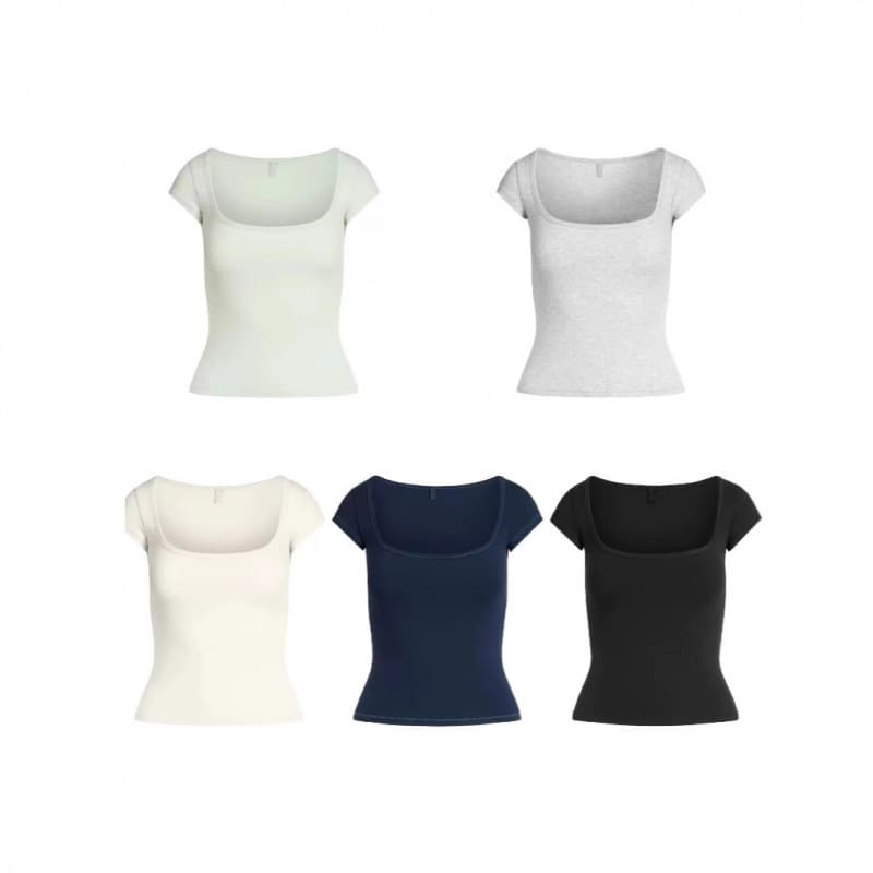 SKIMS Cotton Jersey Scoop Neck T-Shirt