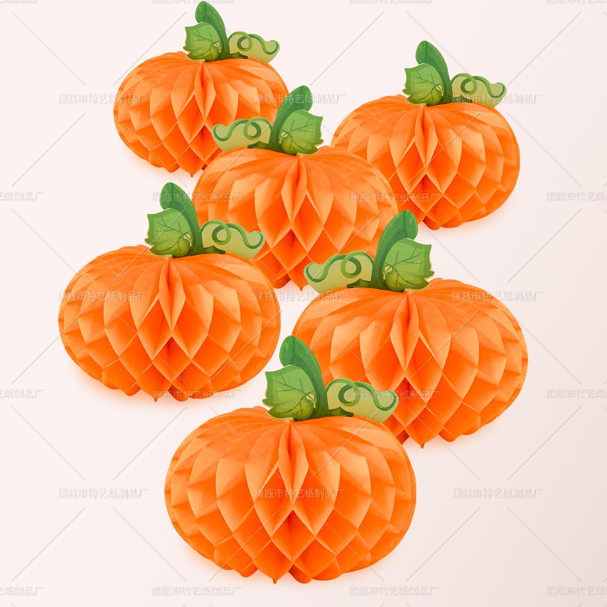 Halloween Honeycomb Ball Ornament Thanksgiving Pumpkin Crepe Paper Flower Ball Classroom Festival Party Decoration Props