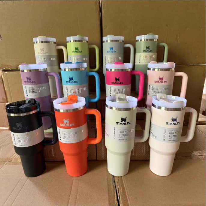 Stanley Insulated Mug Cross-border 40oz Car Cup Portable Outdoor Large Capacity American Version Straw Cup