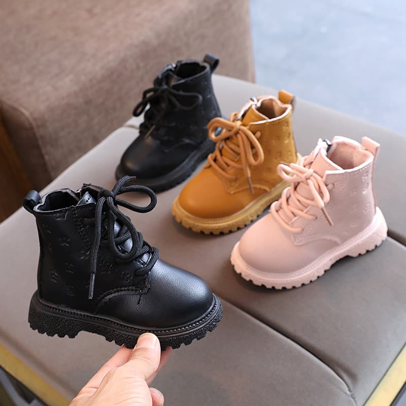 Children's Snow Boots Boys Winter New Fleece-Lined Cotton Boots Baby Warm Girls Shoes Cross-Border Drop Shipping