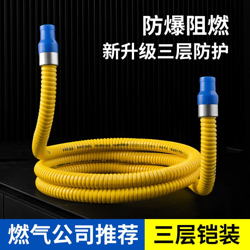 Household Gas Water Heater Stove Connection Explosion-Proof Metal Gas Pipe Coal Gas Pipe Natural Gas Pipe LPG Pipe