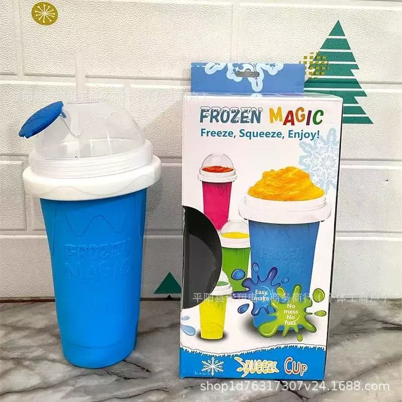 Smoothie Cup Shake and Squeeze Cup Home Quick Cooling Cup TikTok Same Style Factory Direct Summer Heat Relief Gadget