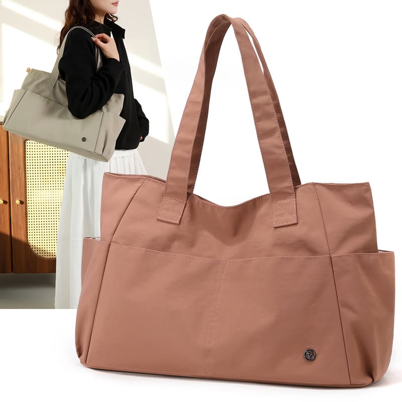 Large capacity tote bag 2026 spring new shoulder bag lightweight nylon cloth women's bag urban simple handbag