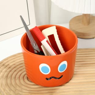 Creative Fun Expression Storage Bin Home Desktop Stationery Organizer Student Marker Pen Pencil Storage