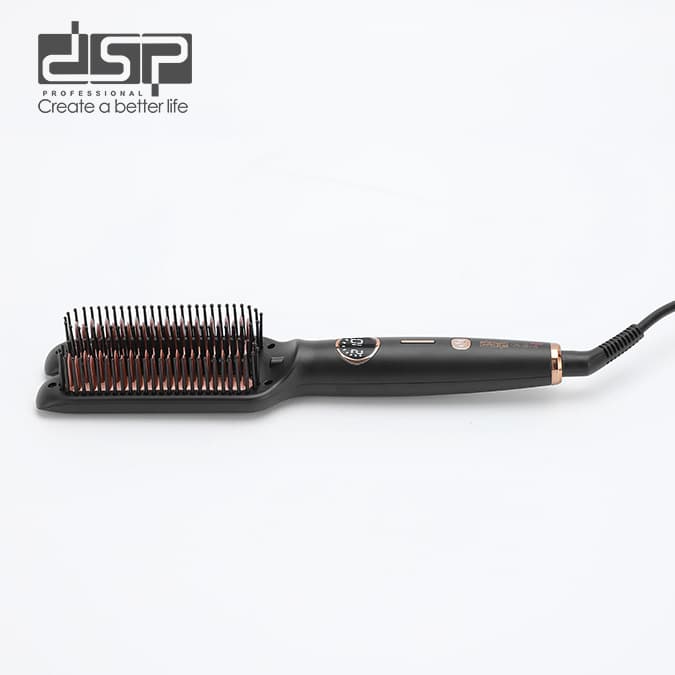 DSP/Dansong Hair Straightening Brush, Home Use Flat Iron Curling Wand, Long-Lasting Styling Electric Comb