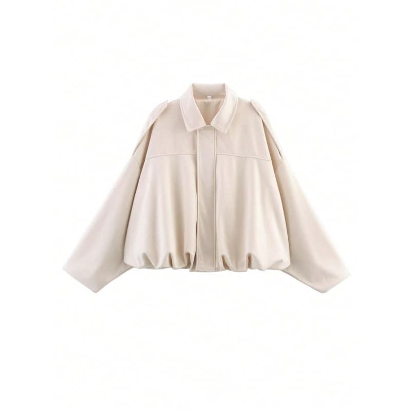 Amazon Spring New Arrival Women's Suede Texture Lapel Pilot Jacket for Europe and America Cross-Border
