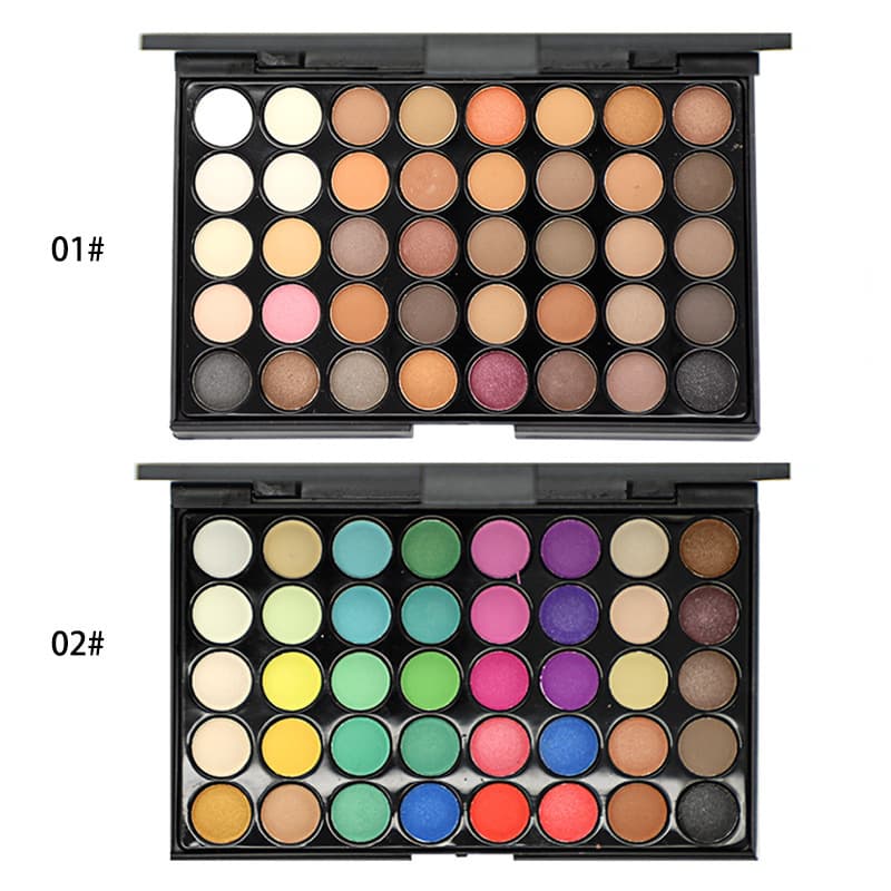 40-Color Multicolor Eyeshadow Earth Tone Smoky Matte Shimmer Latin COS Stage Eyeshadow Palette Electric Eye Makeup Long-Lasting
