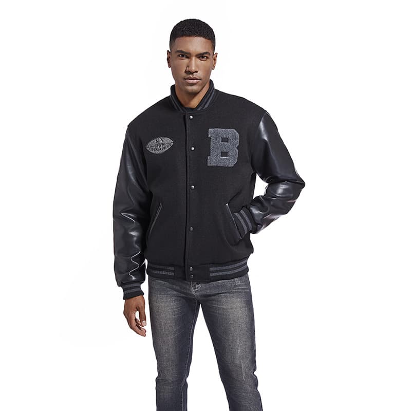 Men's Baseball Jacket Autumn Winter Fashion Youth American Style Embroidered Casual Large Size Men's Clothing Wear Resistant High Color Fastness