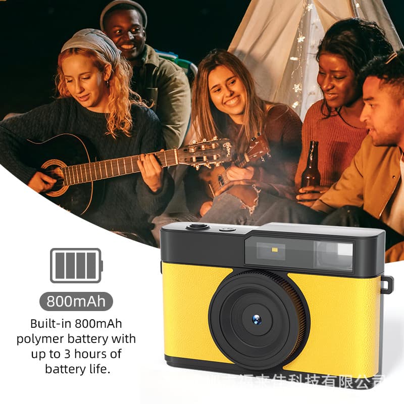 Cross-border Retro Camera with 8 HD Filters for Photo and Video, Built-in Fill Light, Student CCD Screenless Digital Camera