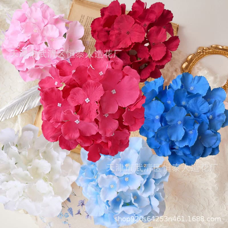 Simulated Hydrangea DIY Flower Heads 27, Wedding Scene Ground Arrangements, Wedding Decoration Photography Bouquets Wholesale, Aisle Floral Rings