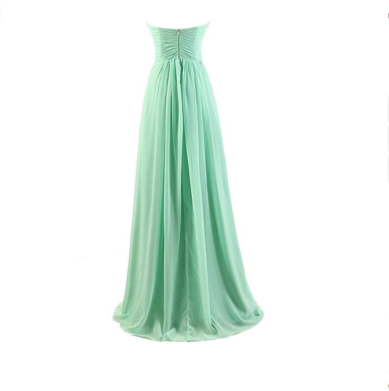New AliExpress Chiffon Strapless Bridesmaid Dress Evening Gown Slim Fit Banquet Performance Host