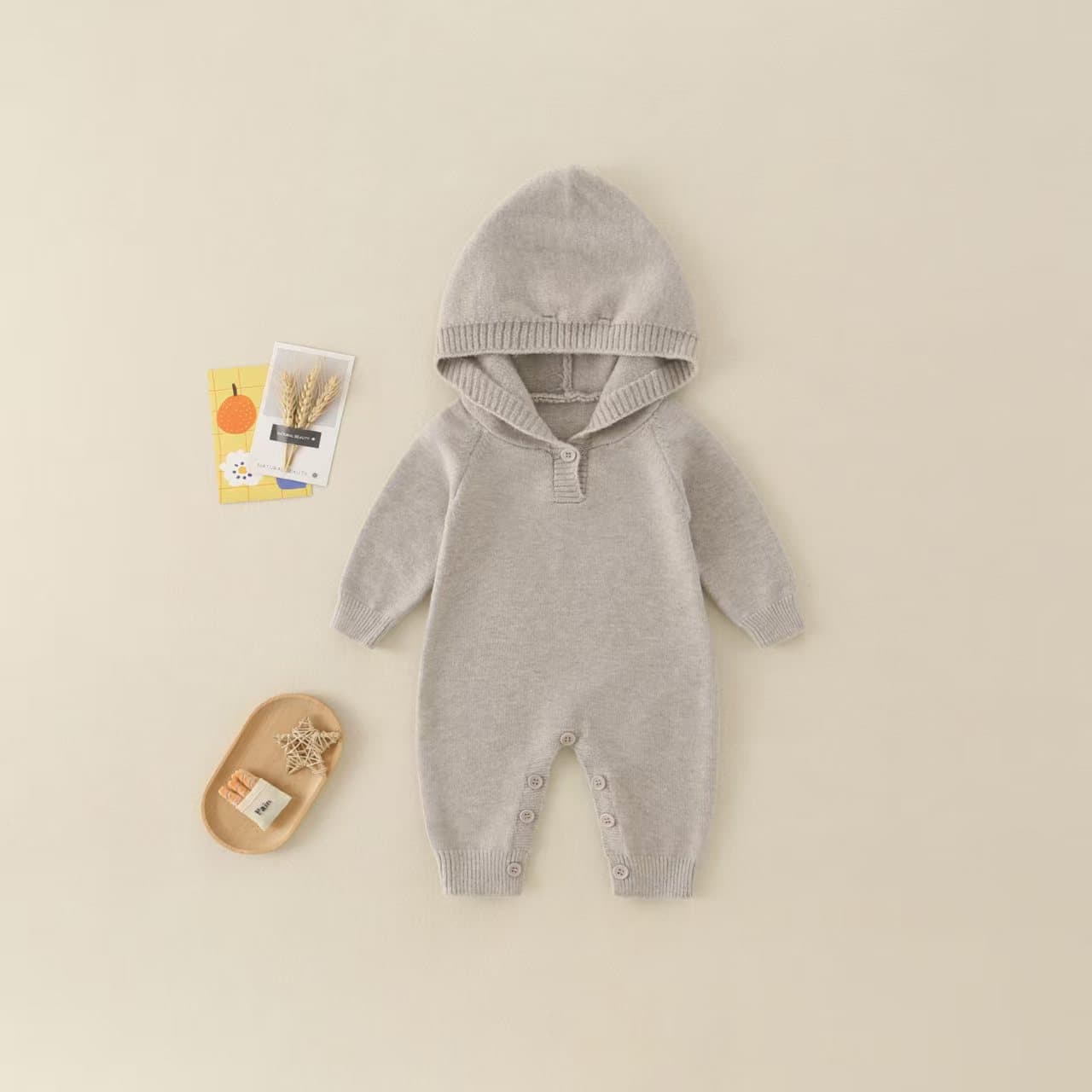 Autumn Baby Clothes New Style Boys Girls Spring Outfit Stylish Infant Long Sleeve Knitted Romper Going Out Crawling Suit