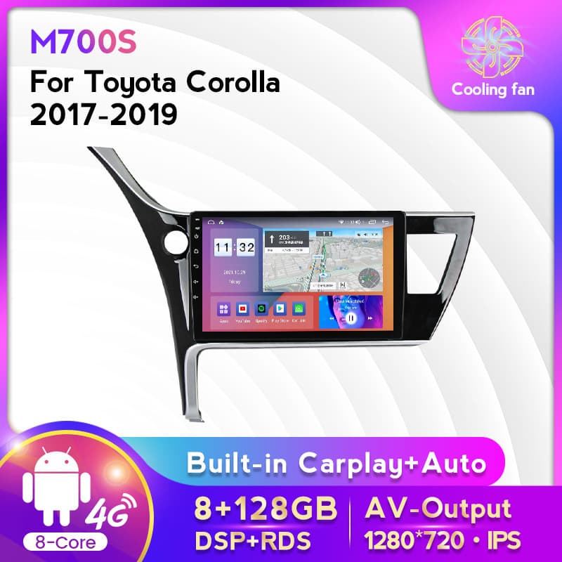 For Toyota Corolla 17-19 Android Large Screen Car Navigation 128G